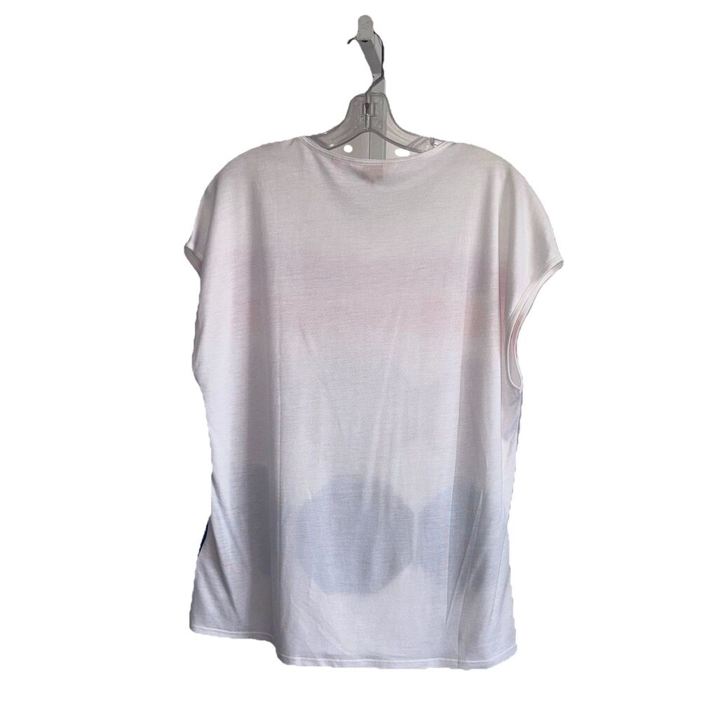 Ted Baker Rozey Top Geometric Jewel Print Mixed Media White Size 10 Boxy - Picture 7 of 12